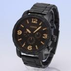 Yahoo! Yahoo!ショッピング(ヤフー ショッピング)FOSSIL フォッシル 腕時計 メンズ 男性 クオーツ 電池 クロノグラフ 日付 デイト 大き目 NATE ネイト 仕事 メタル ブレス オールブラック 色付きガラス JR1356