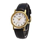 CASIO カシオ STANDARD スタンダード チープカシオ 腕時計 メンズ ユニセックス レトロ ベーシック 仕事 レザー 革 ブラック ゴールド MTP-1095Q-7B