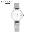 SKAGEN スカーゲン AMBERLINE アンバーリン腕時計 レディース クオーツ アナログ 2針 ステンレス メッシュ シルバー ホワイト 北欧 SKW2956 爆買