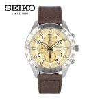 ショッピングtokia SEIKO セイコー CRITERIA 腕時計 時計 メンズ 防水 クオーツ アナログ クロノグラフ ステンレス レザー ブラウン シルバー ベージュ SNDH43P 1年保証 父の日