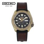 ショッピングtokia SEIKO5 セイコーファイブ Sports Specialist Style 腕時計 時計 メンズ 自動巻き ステンレス レザー 樹脂 ブラック アンティークゴールド SRPE80K 1年保証