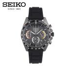 SEIKO セイコー 腕時計 時計 メンズ 防水 クオーツ アナログ クロノグラフ ステンレス ラバー ブラック SSB349P 1年保証 父の日