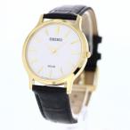 Yahoo! Yahoo!ショッピング(ヤフー ショッピング)SEIKO セイコー 腕時計 レディース ソーラー クオーツ 2針 薄型 ハードレックス クリスタル レザー 革 ブラック ゴールド ホワイト SUP872P