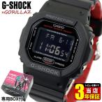 CASIO カシオ G-SHOCK Gショック Black＆Red Gorillazコラボ  ゴリラズ 限定モデル メンズ 腕時計 黒 ブラック 赤 レッド DW-5600HRGRZ-1 四角 海外モデル