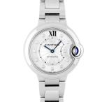 【正規品】カルティエ CARTIER  バロンブルー 33mm  W4BB0021 SS  33mm シルバー文字盤 11ポイントダイヤ 【レディース】【腕