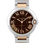 カルティエ CARTIER  バロンブルー LM  W6920032 PG×SS  42mm ブラウン文字盤  【メンズ】【腕時計】