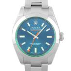 ロレックス ROLEX  ミルガウス グリーンガラス  116400GV SS  40mm Zブルー文字盤  【メンズ】【腕時計】
