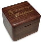  натуральный натуральное дерево Laser печать You are My Sunshine музыкальная шкатулка, Mini фоторамка музыкальная шкатулка,Tune of You are