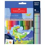  Faber-Castell (Faber-Castell) цветные карандаши Dinosaur 24 -цветный набор металлик цвет 6 цвет ввод 27181009