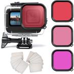 OKFUN �_�C�r���O�L�b�g GoPro Hero 13/12/11/10/9 �u���b�N 60m �����_�C�r���O�n�E�W���O �t�B���^�[3�t