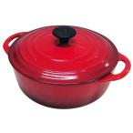 ショッピングルクルーゼ ル・クルーゼ(LE CREUSET) ココット ビス ロンド IH対応 両手鍋 22cm(チェリーレッド)