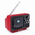 WINTECH TVR-RT1RD(レッド) 2.8インチ液晶ポータブルワンセグテレビ レトロデザイン ワイドFM対応 /テレビ/AM/FM