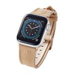 エレコム(ELECOM) AW-41BDLHVBE ベージュ Apple Watch 41mm/40mm/38mm 用 ハイブリッドレザーバンド