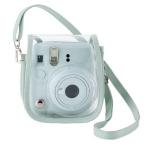 エレコム(ELECOM) IC-CCM12GN グリーン チェキケース instax mini 12専用 カメラケース マグネット式フラップ ストラップ付