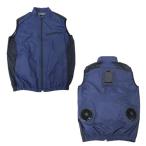  солнечный ko-(Thanko) подавляющий . охлаждение . рефрижератор одежда 4 2025 год модели лучший модель темно-синий 5L( грудь 138cm ширина плеча 54cm длина одежды 71cm) USB подача тока TKCV25SNV5L