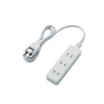 エレコム(ELECOM) T-TST02-22410WH ホワイト 電源タップ ほこりシャッター付 延長コード 2ピン 4個口 1m