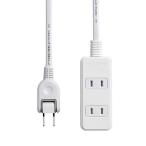 エレコム(ELECOM) T-KST02-22330WH(ホワイト) ほこり防止/雷ガード付タップ 延長コード 2ピン 3個口 3m