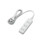 エレコム(ELECOM) T-KST02-22420WH(ホワイト) ほこり防止/雷ガード付タップ 延長コード 2ピン 4個口 2m