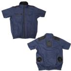 [ долгосрочная гарантия есть ] солнечный ko-(Thanko) подавляющий . охлаждение . рефрижератор одежда 4 2025 год модели короткий рукав модель темно-синий свободный размер ( грудь 118cm ширина плеча 48cm длина одежды 68cm) USB подача тока TKWE25SNV