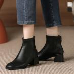 ショートブーツ レディース ローヒール 本革 歩きやすい スクエアトゥ ブーティ 厚底 アウトレット 黒 ブラック アイボリー 人気 かわいい 通勤