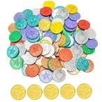 金貨玩具 プラスチック カラフルな 偽のお金 おもちゃの 海賊トレジャーハントゲームコイン ゲーム用 100枚入 （混色）