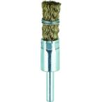 トラスコ中山 TRUSCO 筒型ブラシΦ15X軸6 真鍮メッキ0.25 くくりタイプ TEB-15G