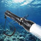 ShinePick ダイビングライト LED水中懐中電灯 水中ライト L2 LED 18650電池(別売り)に対応 1200LM 水陸両用 軽量 IPX8強力防水 水深100M使用可能 3段階調光 防