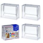 0265 クリアケース コレクション 4個セット ディスプレイケース クリア フィギュア 収納 卓上 棚 日本製 *4個