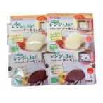 熊本製粉 国産 グルテンフリー ケーキミックス ココア&プレーン 各2個 九州産 米粉 レンジで作るケーキ