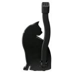 スマイルキッズ ドアストッパーねこ ブラック SMILE KIDS AKS-05BK マグネット式ネコ型ドアストッパー 片足で上げ下げラクラク!使わない時は上げて固定