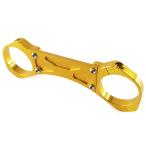 CNC アルミ 削り出し スタビライザー ホンダ VTR250 MC33、NSR250R MC18/21/28 フロントフォーク用 アルマイト 加工 黄 1個