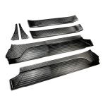 ノア ヴォクシー 90系 スカッフプレート ステップガード ステンレス サイドステップ カスタム パーツ 6P ブラック@