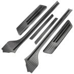 90系ノア ヴォクシー スカッフプレート ステップガード ステンレス製 サイドステップ カバー カスタム パーツ ブラック@