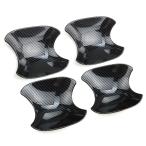 ホンダ N-BOX JF5/JF6 ドアハンドルプロテクター ガーニッシュ 外装パーツ カーボン調 4P@