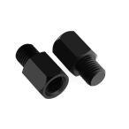 汎用 バイク ミラー変換アダプター 高さ調整 ミラー10mm→車体10mm 正ネジタイプ 左右セット