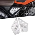 ホンダ CL250/CL300/CL500 サイドカバー 左右セット シルバー アルミ製 車体サイドパネル 保護カバー カスタムパーツ