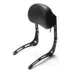 レブル 250/500 CMX250/CMX500用 リアバックレスト バックラック付き パッセンジャー背もたれ クッション付き マットブラック シーシーバー