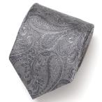 ネクタイ ペイズリー柄 シルバー 銀色 Franco Spada(フランコスパダ)