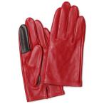【スマホ対応】 手袋 メンズ レザー グローブ 冬 レッド ワイン 赤色 革手袋 シンプル 防寒 紳士 プレゼント ギフト