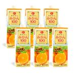 フルーツジュース みかん100 1000ml 6本 (1ケース) 紙パック ジューシー 熊本県果実農業協同組合 送料無料 取り寄せ品