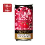 ショッピングりんご 富永貿易 神戸居留地 りんごと微炭酸100% 缶 185ml 40本 (20本入 2ケース) 送料無料