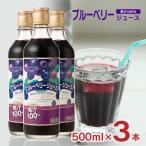 ブルーベリージュース 果汁100% 500ml 3本 野田ハニー ブルーベリー ジュース 送料無料