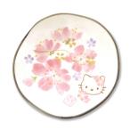 日本のおみやげ 外国人に喜ばれる 和柄の ハローキティ 桜小皿/フェイス