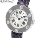 カルティエ 腕時計 ラブウォッチ WE800231 シルバー K18WG レザー ダイヤモンド 6PD 金無垢 レディース クォーツ 001014144