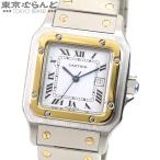 カルティエ CARTIER サントスガルベ LM 1172961 ホワイト SS YG デイト ダイヤルスイスメイド 腕時計 メンズ 自動巻 仕上済 013009610