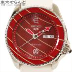 セイコー 5スポーツ エビセンスケートボード SBSA105 レッド SS シリコン 限定700本 腕時計 メンズ 自動巻き 箱 保証書付き 014001219
