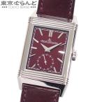 ジャガー・ルクルト JAEGER-LECOULTRE レベルソ・トリビュート Q397846J ボルドー スティール 本革 スモールセコンド 腕時計 メンズ 手巻き 仕上済 101657768