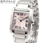 カルティエ CARTIER タンクフランセーズSM 2007年 クリスマス限定 W51035Q3 ピンク SS シェル 箱・保証書付 腕時計 レディース 電池交換 仕上済 101682470