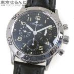 ブレゲ Breguet タイプXX アエロナバル Ref.3800 ブラック SS レザー クロノグラフ 腕時計 メンズ 自動巻 オートマチック 101682895
