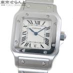 3年保証 カルティエ CARTIER サントスガルベ LM W20060D6 アイボリー SS 腕時計 メンズ クォーツ式 電池交換済 仕上済 101687531
